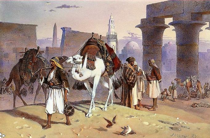 Travellers at Luxor 1877