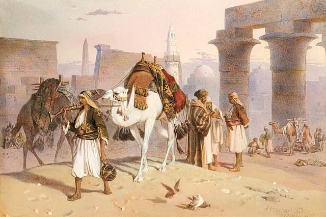 Travellers at Luxor, 1877 