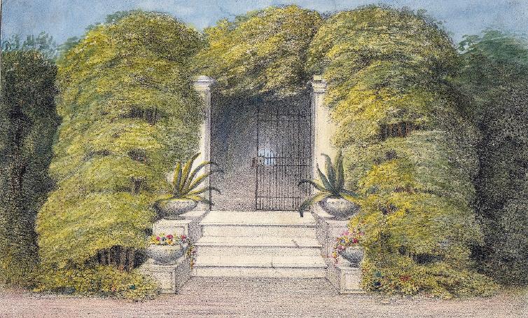 George Cumberland (1754-1848), Garden Entrance to a Tunnel Walk Bristol