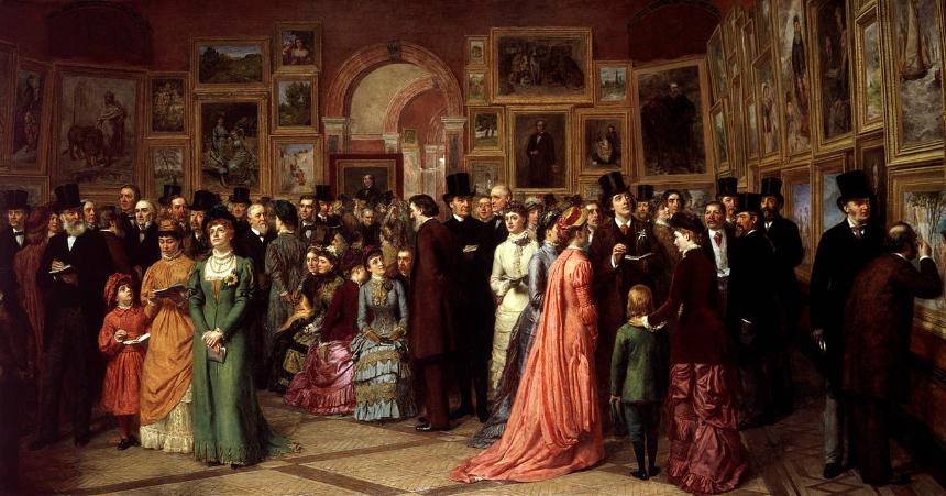 A Private View at the Royal Academy William Powell Frith
