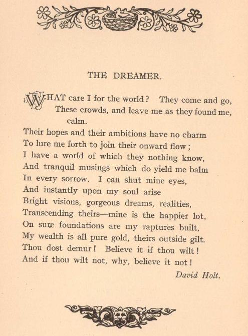 Sonnet The Deamer by David Holt