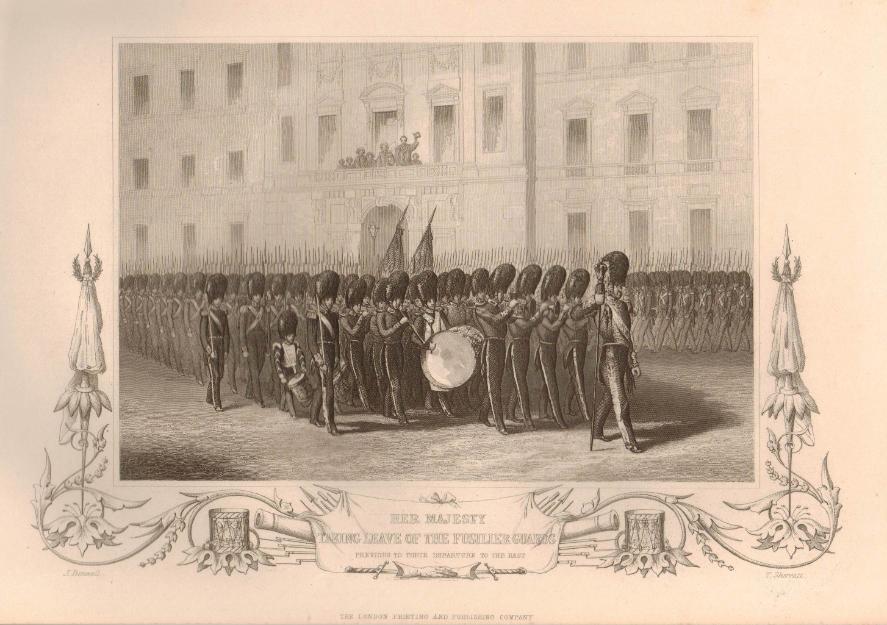 Her Majesty taking leave of the Fusilier Guards previous to their departure to the East Queen Victoria Crimean War