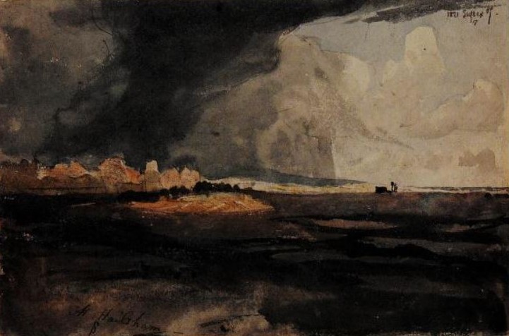 Samuel Palmer At Hailsham, Sussex, storm approaching