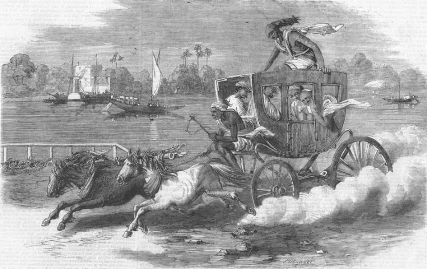 The Keranchie, or Kidrapore Omnibus Illustrated London News 1859 Joseph Austin Benwell