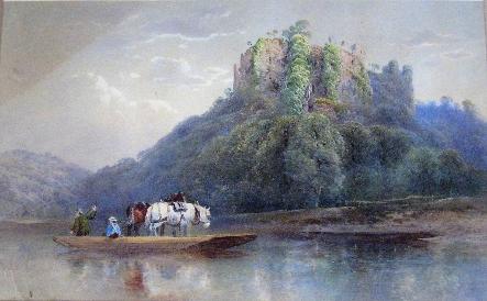 Goodrich Castle and ferry on the Wye